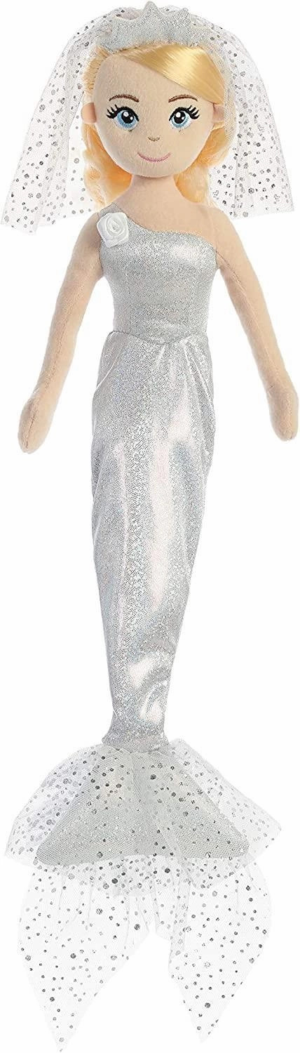 AURORA Sea Shimmers Crystal Mermaid Bride 45cm Plush Doll Wrestling Star Tiny Pass