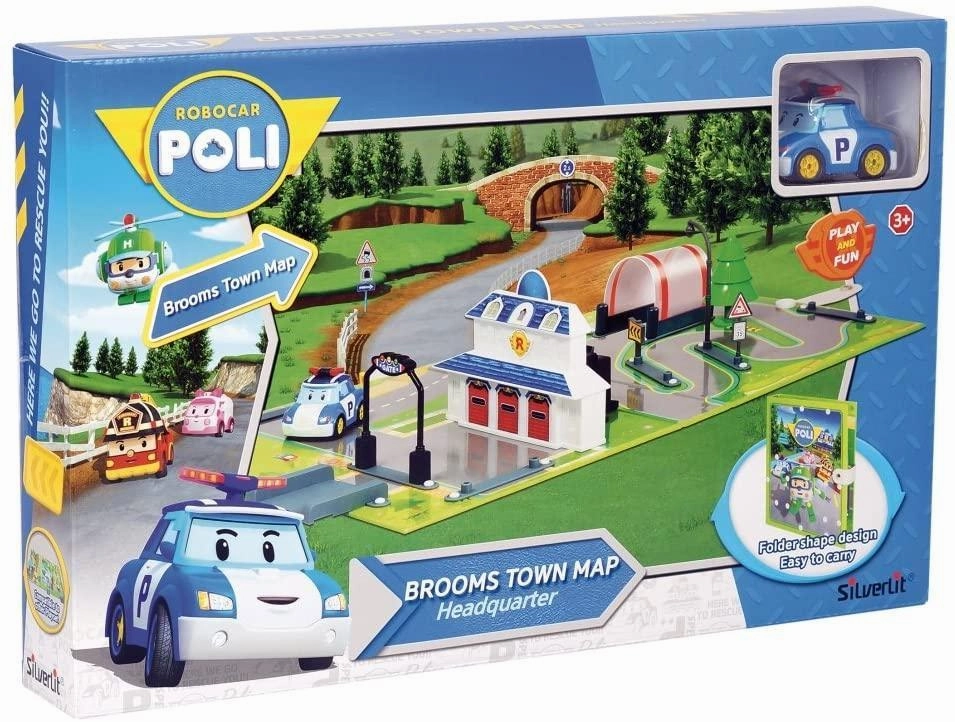 Robocar Poli Broom Town Map Convenience Item Trophy Support