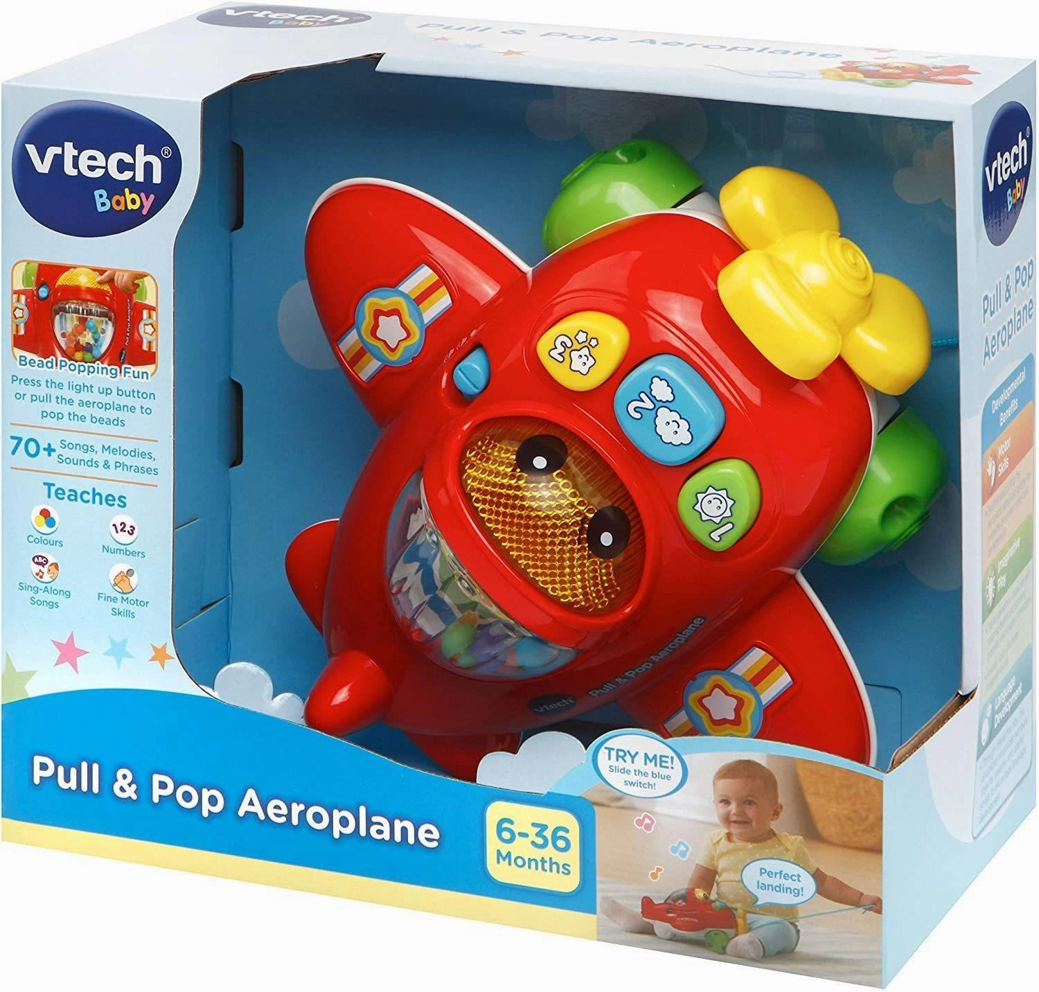 VTech 508803 Pull & Pop Pull and Pop Aeroplane Cross Generation