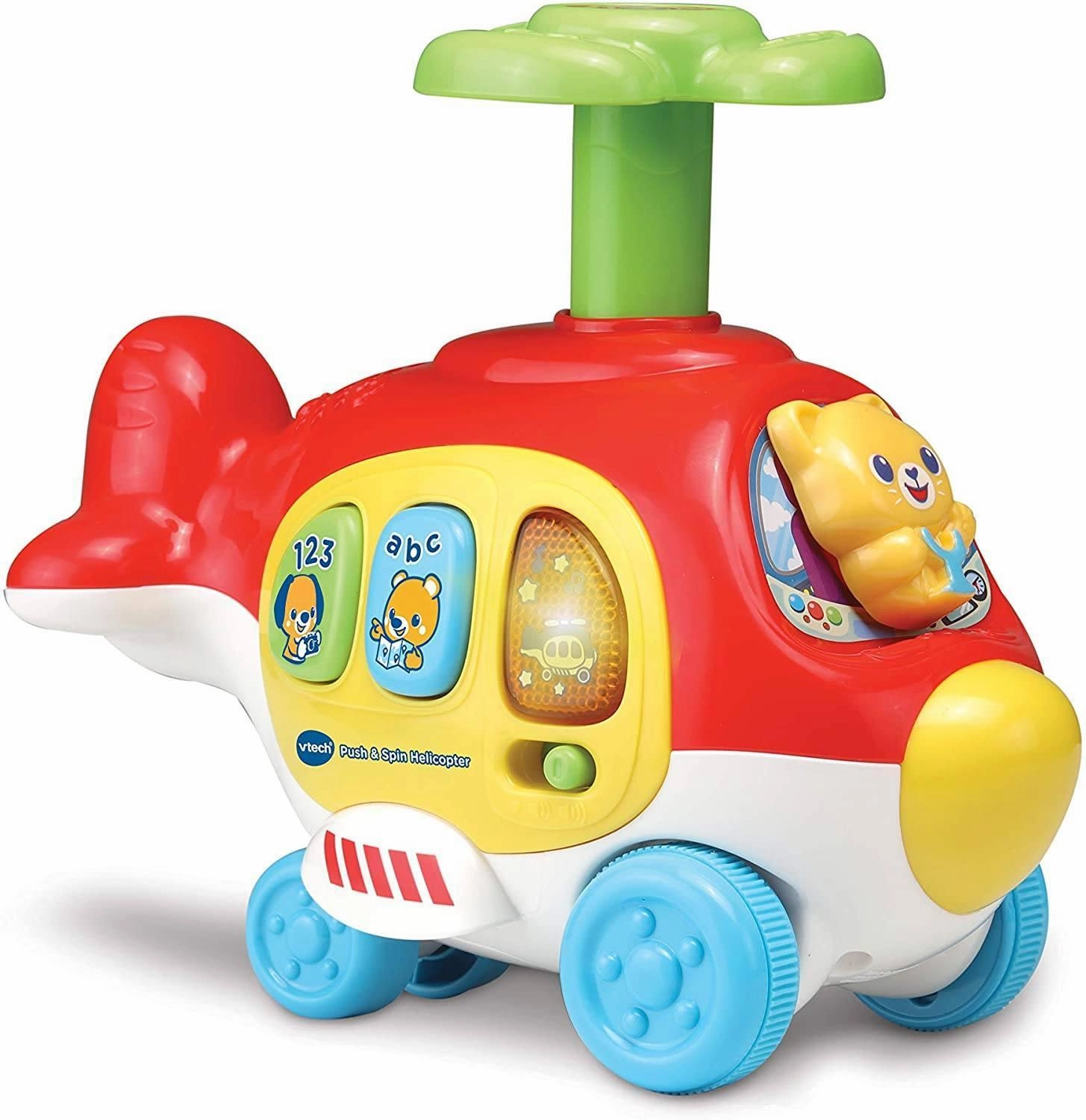 Space Saving Tiny Label VTech Toot-Toot Push and Spin Helicopter