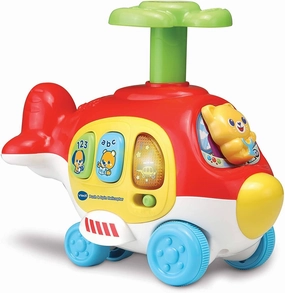 Space Saving Tiny Label VTech Toot-Toot Push and Spin Helicopter
