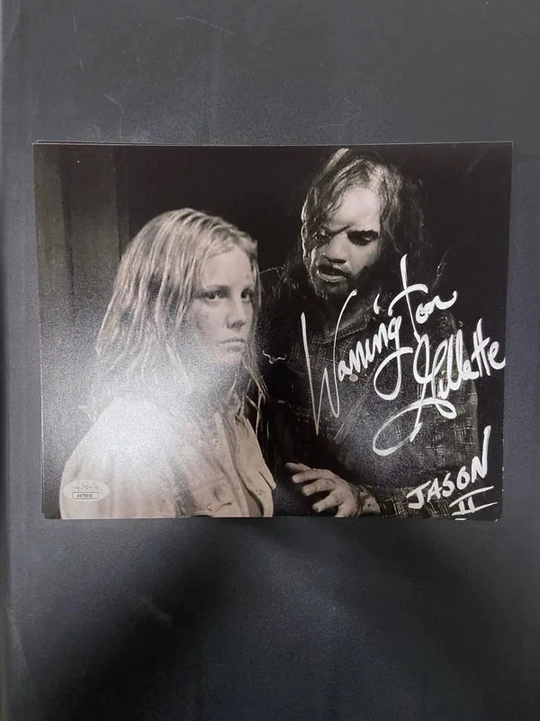 Warrington Gillette Autographed Friday The 13th Part 2 Jason 8x10 Photograph (JSA Certified) - Version 4 Ghostly Designs
