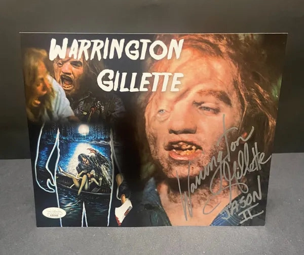 Warrington Gillette Autographed Friday The 13th Part 2 Jason 8x10 Photograph (JSA Certified) - Version 5 Haunted Ornaments