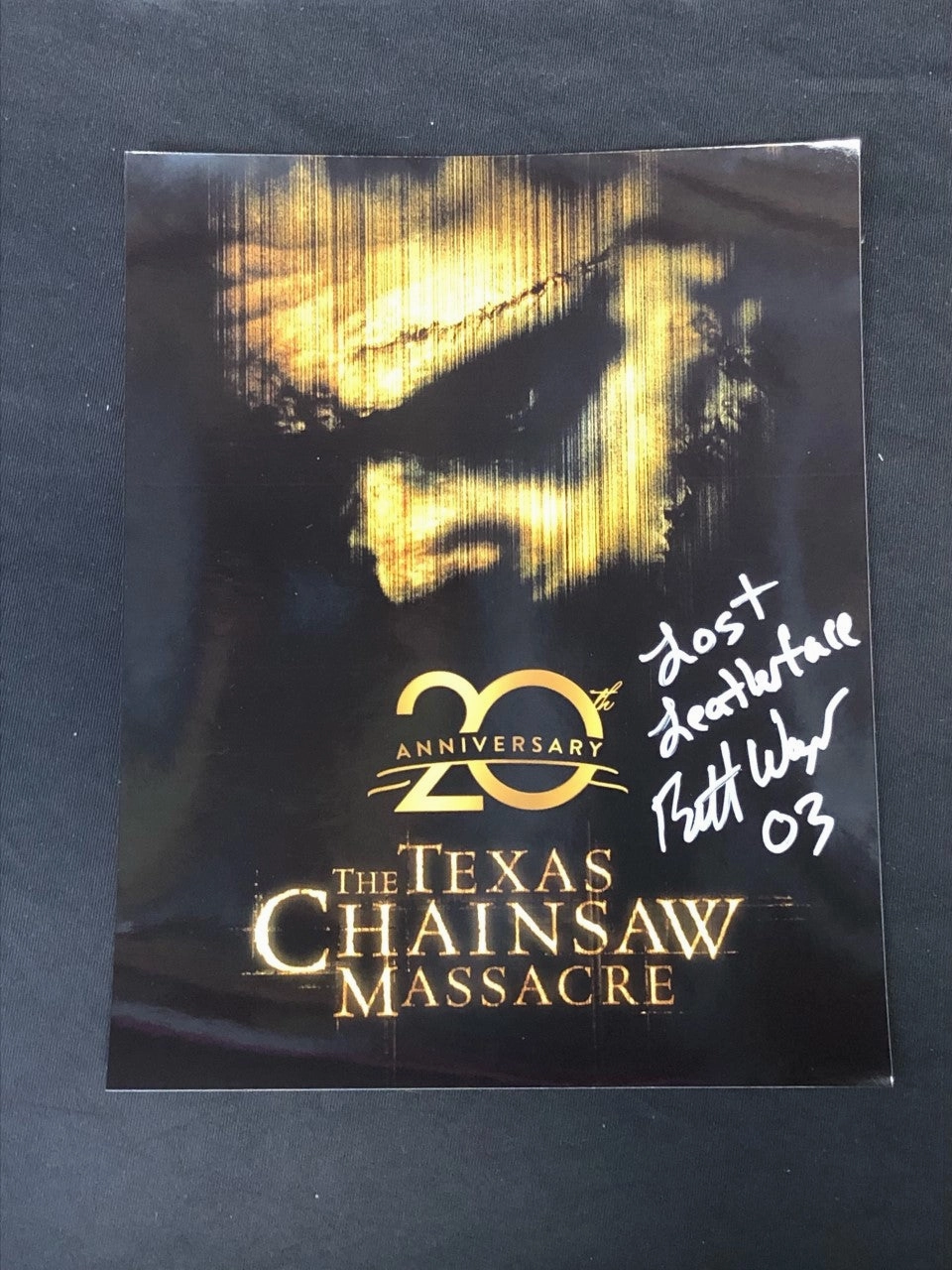 Wicked Party Mysterious Lights Brett Wagner Signed Texas Chainsaw Massacre 8x10 V3