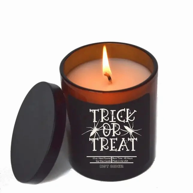 Spooky Accents Wicked Crafts Trick or Treat Halloween Edition Candles - Apple Cider Donut Soy Wax Candle