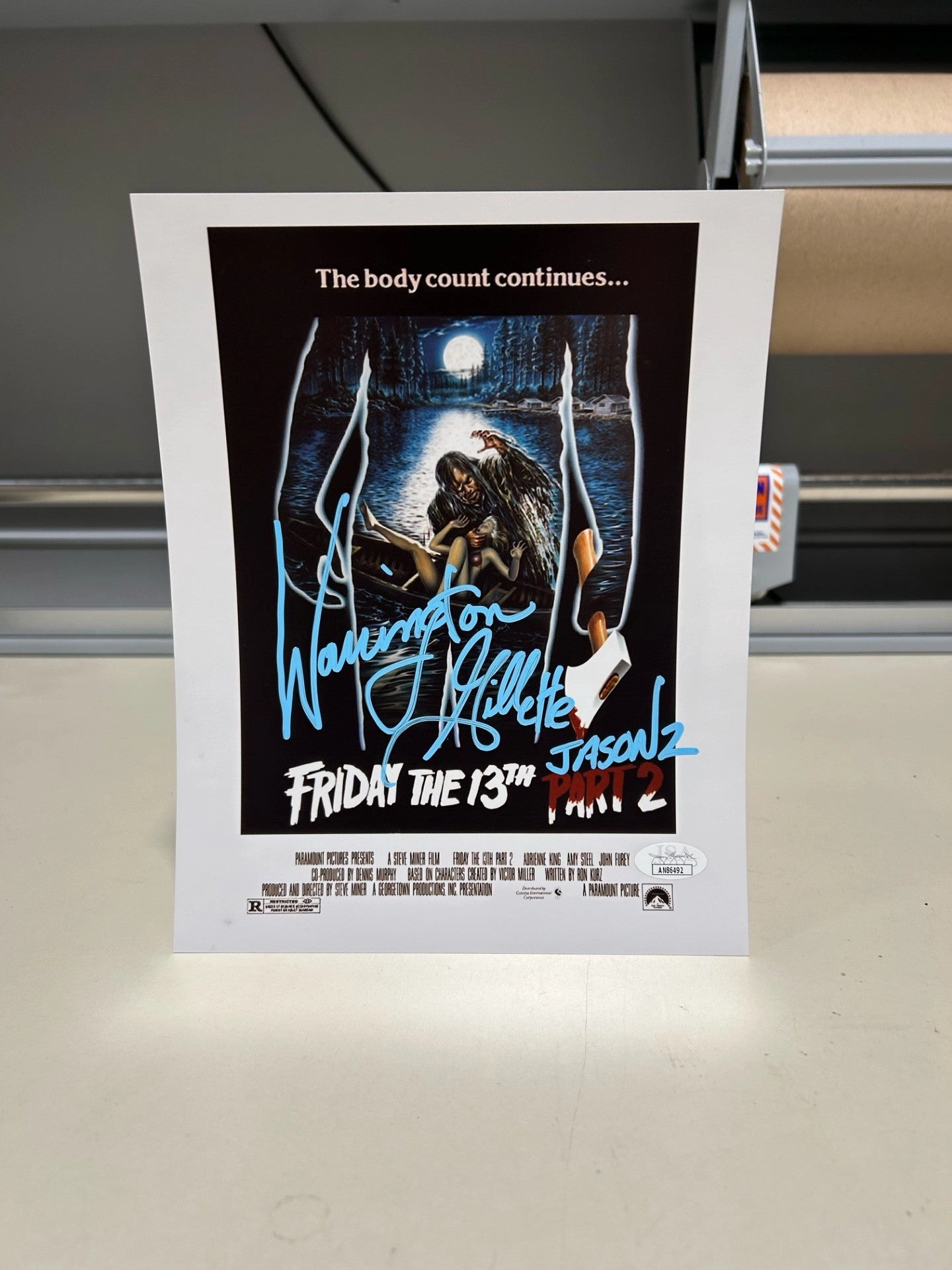 Warrington Gillette - Friday the 13th Part 2 8x10 Autograph Framed Monster Accents