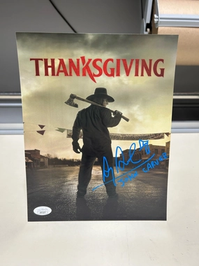 Monster Props Alex Armbruster - John Carver Thanksgiving 8x10 Autograph Framed