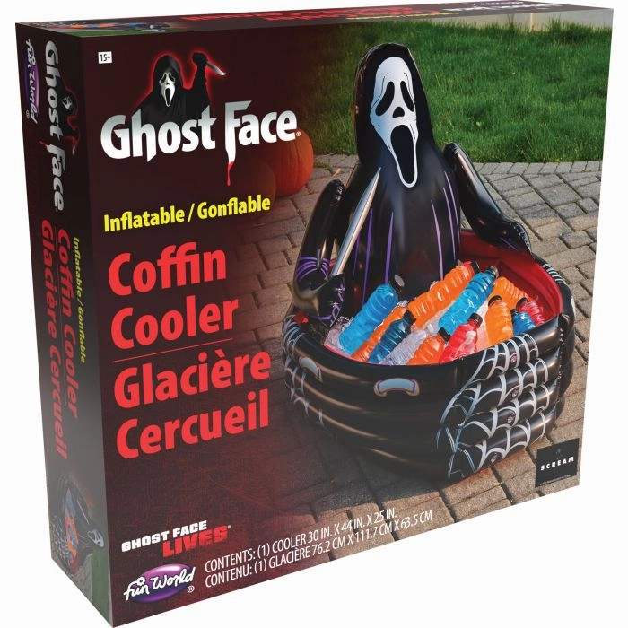 Playful Party Scary Figures Ghost Face Inflatable Coffin Cooler