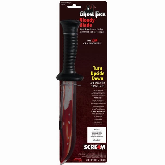 Playful Treats Whimsical Accents Ghost Face Bloody Blade