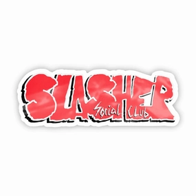 Scary Decor Slasher Social Club Lettering Halloween Sticker