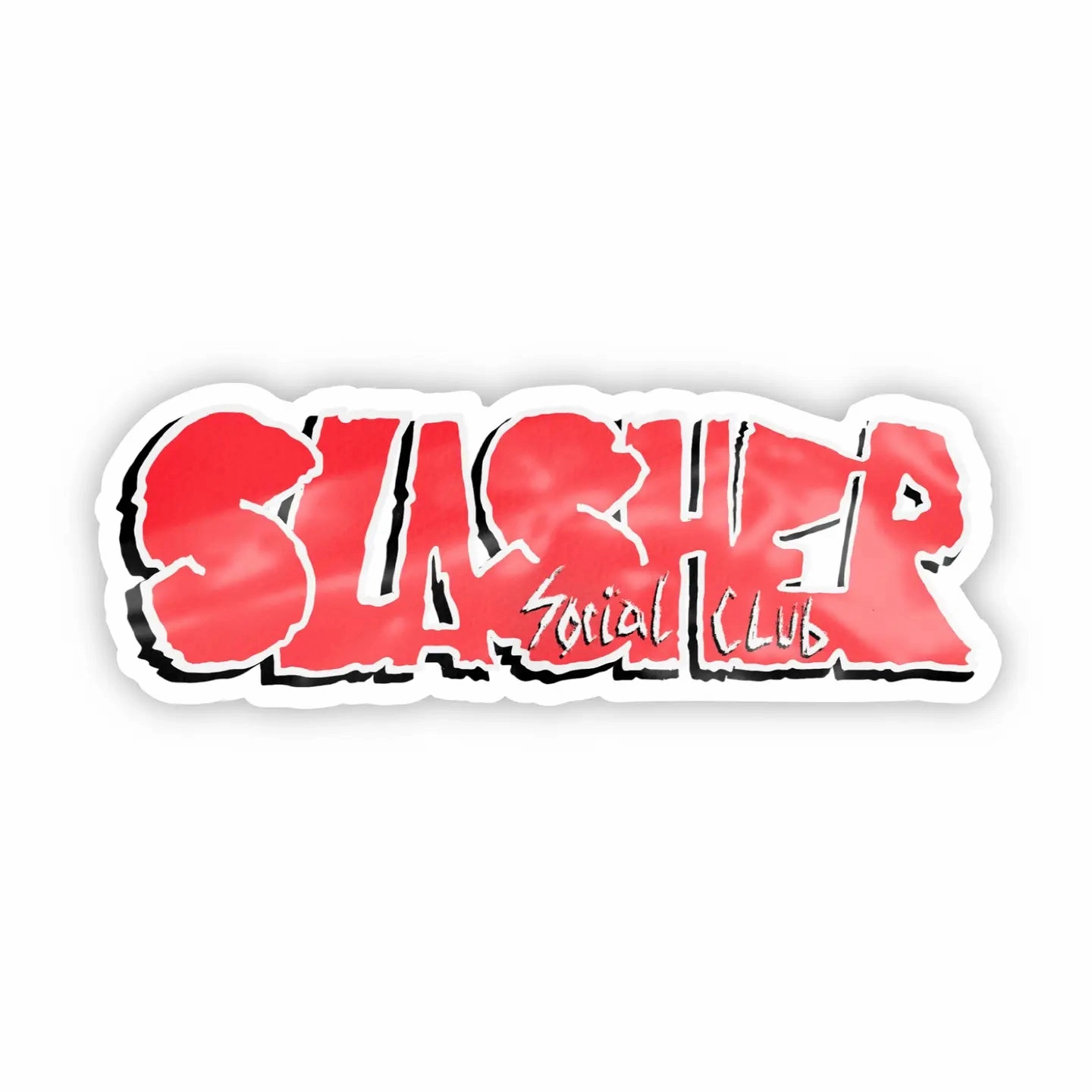 Scary Decor Slasher Social Club Lettering Halloween Sticker