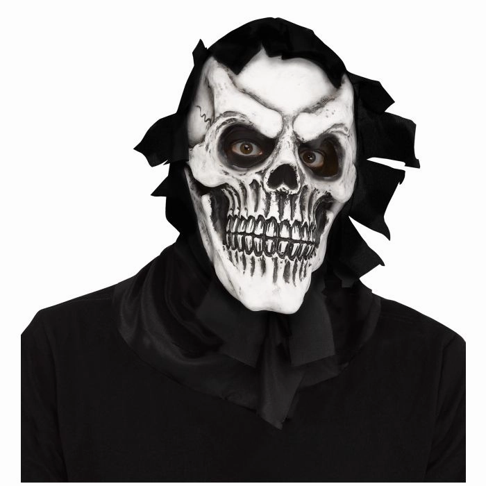 Skull Reaper Mask with Shroud Spooky Decorations