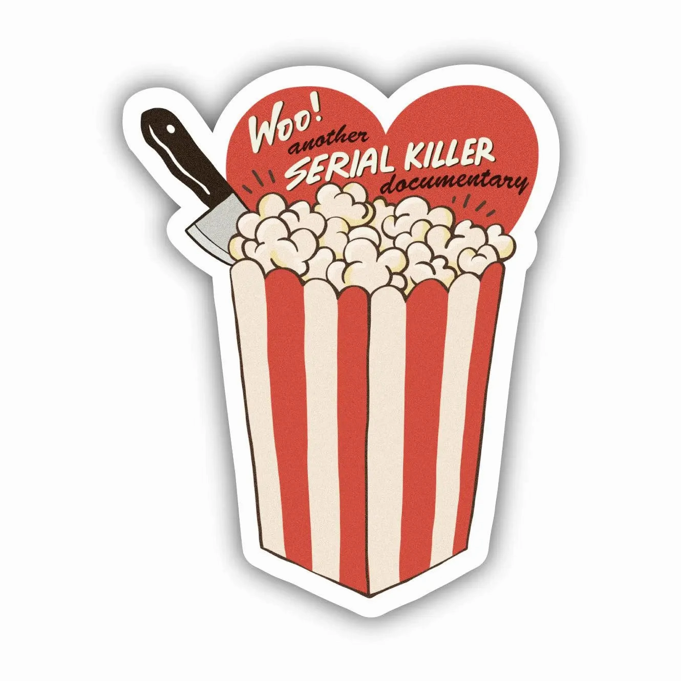 Wicked Accessories Ghostly Lights Woo! Another Serial Killer Documentary Sticker