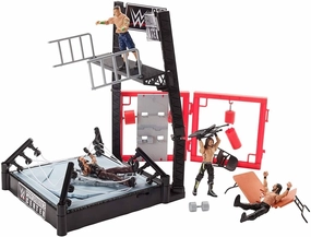 Split screen WWE GGB65 Wrekkin Performance Centre Playset