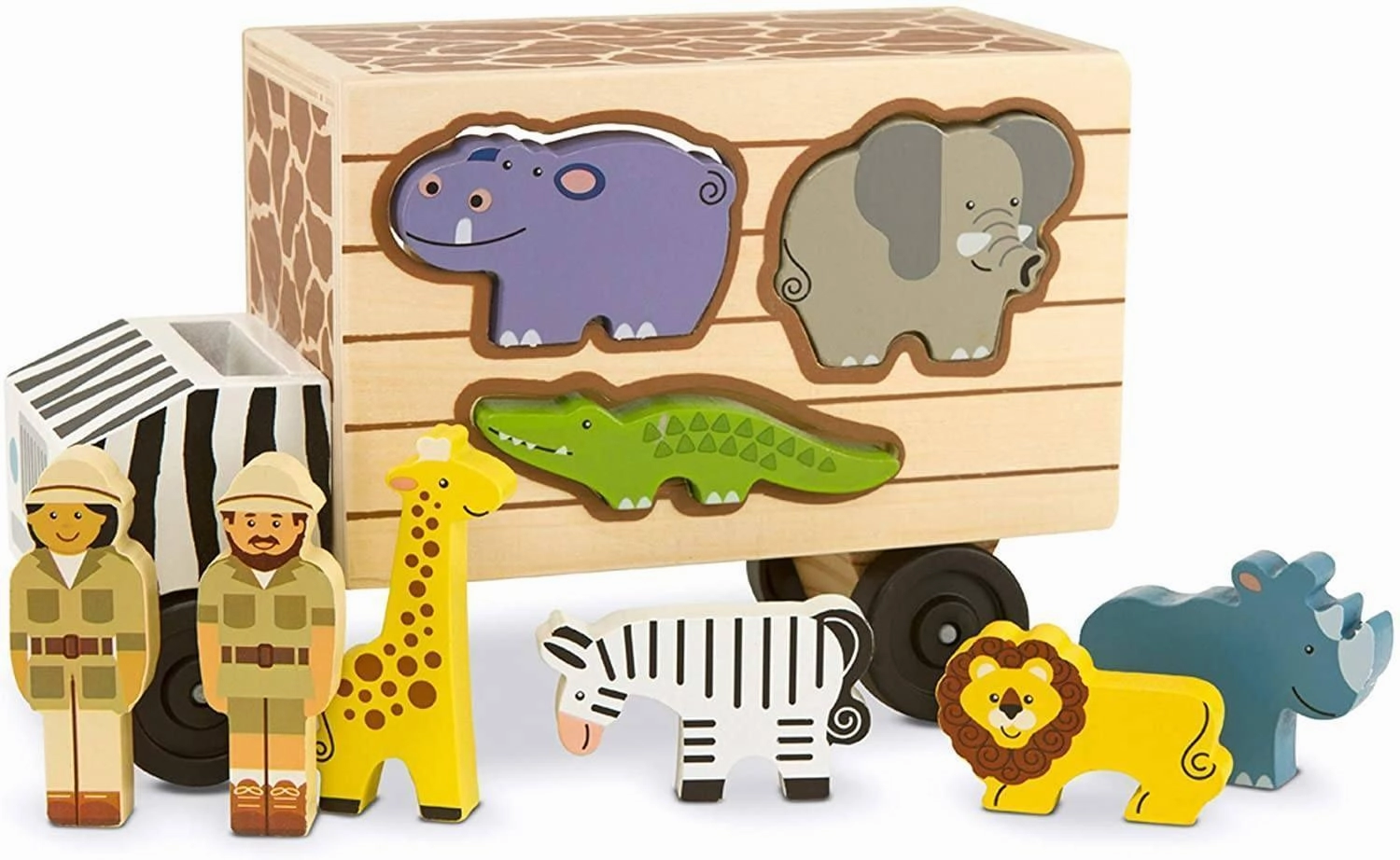 Freedom Choice Melissa & Doug Safari Animal Rescue Truck - Wooden Toy