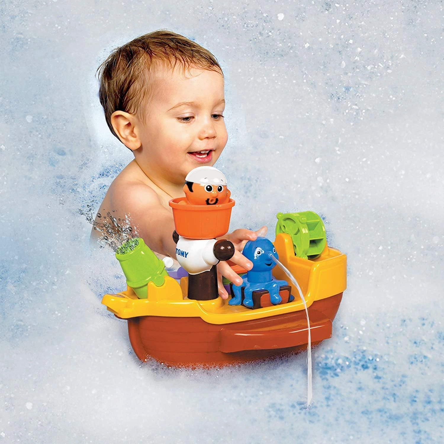 Impact Resistant TOMY Toomies E71602 Pirate Bath Ship Baby Bath Toy