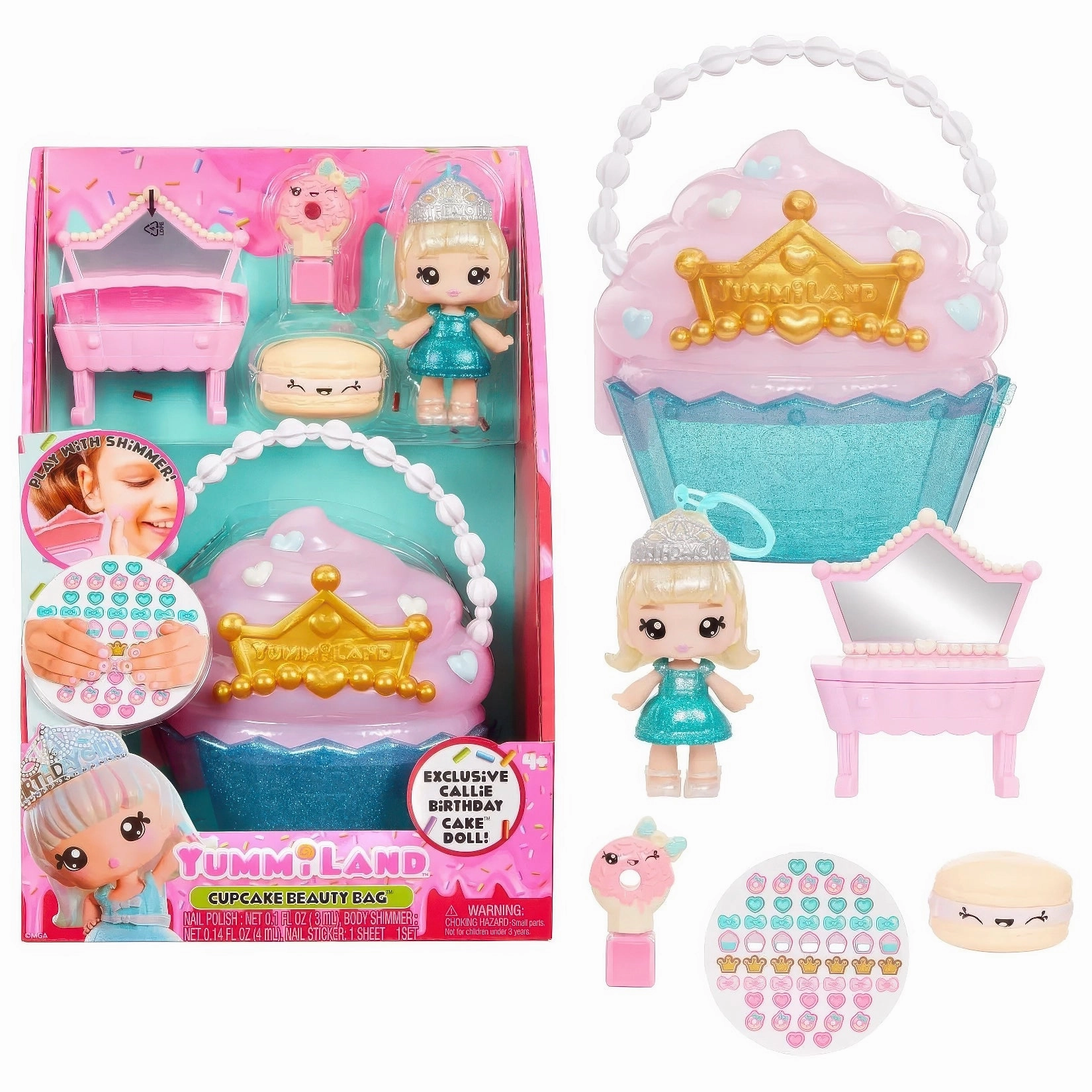 Yummiland Cup Cake Beauty Playset - Callie Birthday Cake Hourly Rare