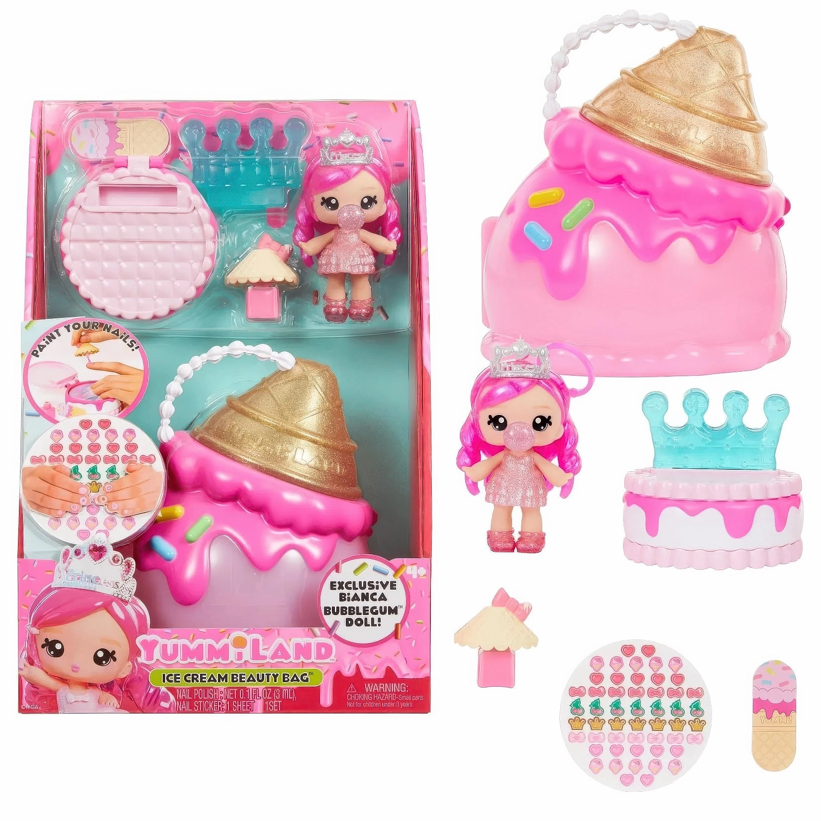 Yummiland Ice Cream Beauty Bag Playset - Bianca Bubblegum Rage Mode