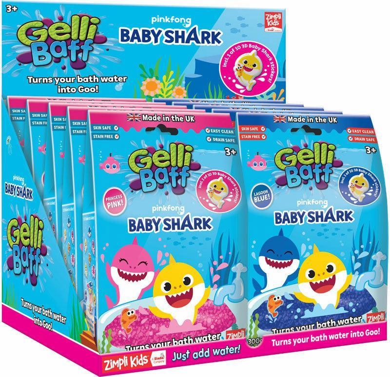 Zimpli Kids Baby Shark - Gelli Baff - 300g Assortment Secret Discovery
