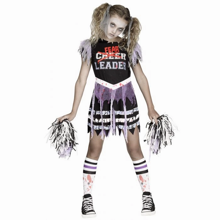 Spooky Displays Eerie Decor Zombie Fearleader Child Costume